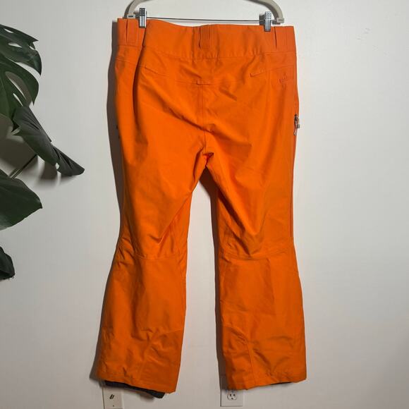 Patagonia Powder Bowl Snow Pants Women XL Orange Gortex Sport Active Pocket - Picture 2 of 15